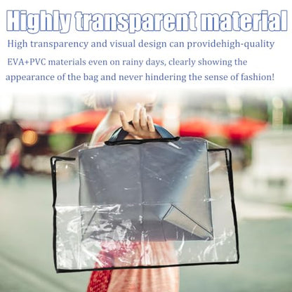 Rain Slicker for Handbags EVA Handbag Cover Purse Tote Protector Handbag Bag Protective Cover (Rectangle)