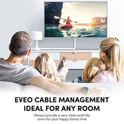 EVEO Cable Hider Wall 306” - Cable Raceway Cord Hider - Wire Covers for Cords on Wall, Cord Cover, Wall Cable Hider, Cable Concealer, Wire Hiders for TV on Wall Management-20X (L16 W0.95 H0.5) - White