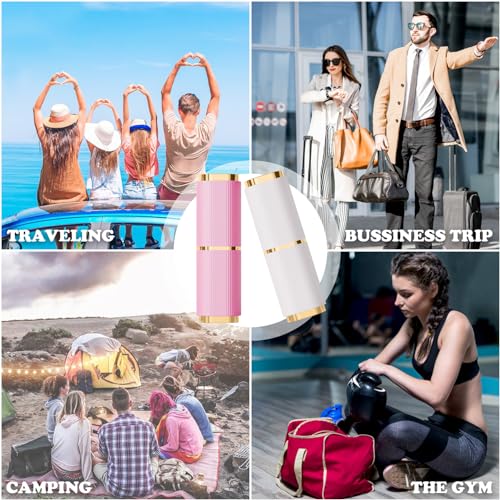 2 Pieces Toothbrush Case, Portable Toothbrush Travel Case Toothbrush Toothpaste Storage Box for Business Camping Travel or Daily Use (Pink+White)