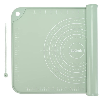 Silicone Pastry Mat 24"*16" Extra Thick Non Stick Baking Mat Food Grade Silicone Dough Rolling Bake Mat with Edge Heightening