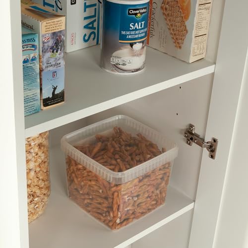 Sauder HomePlus Pantry Storage Cabinet, Soft White | Single Door, Adjustable Shelves, Kitchen Storage Cabinet