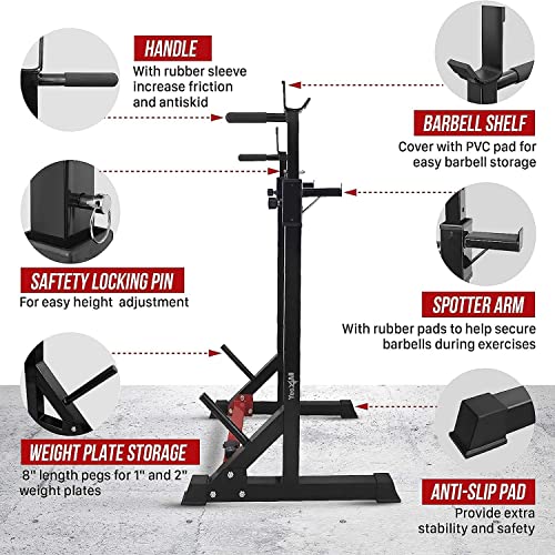 Squat Rack for Home Gym, Adjustable Barbell Stand... (Alloy Steel)