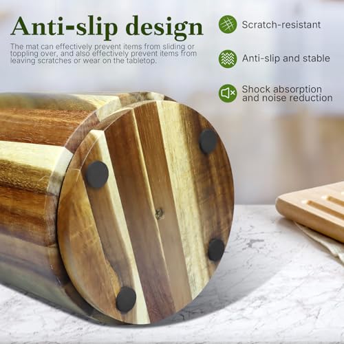 Acacia Wooden Utensil Holder for Kitchen Counter,3... (Acacia | Acacia Wood)