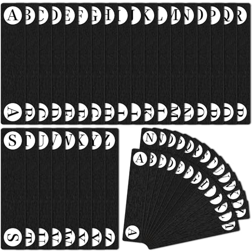 26 Pcs Back to School Gift Library Alphabet A-z Book Dividers Wooden Vinyl Record Organizer Separators 26 Alphabetical Dividers Bookshelf Marker for Classroom School Shelves Cds Albums