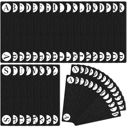 26 Pcs Back to School Gift Library Alphabet A-z Book Dividers Wooden Vinyl Record Organizer Separators 26 Alphabetical Dividers Bookshelf Marker for Classroom School Shelves Cds Albums
