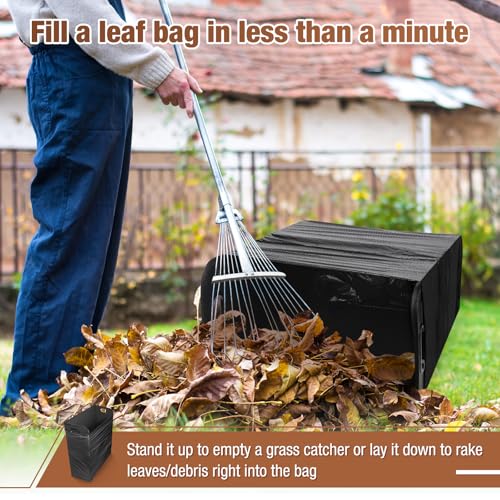 Touri Lawn Trash Bag Holder, Reuseable Garbage Frame, 2 Packs | Holds 30-42 Gallon Bags, Leaf Collector, For Camping Yard Weeding and Party