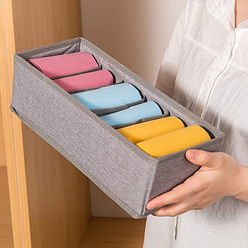 3 Pack Sock Underwear Drawer Organizer Dividers, Collapsible Cabinet Closet Storage Boxes for Clothes, Socks, Lingerie, Underwear, Tie, Belt, Baby, Bedroom