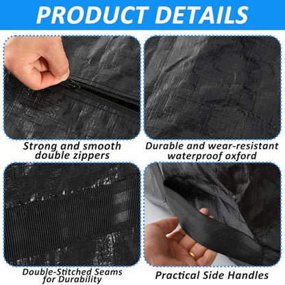 Black Extra Large Storage Bag for Pools with 4 Handles - for Aboveground Inflatable Frame Pools Waterproof Storage Bags for Above Ground Pool Heavy-duty Pool Cover Accessories Storage,56''x23''x23''