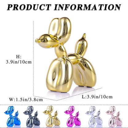Gold Balloon Dog Decor,Gold Room Decors,Balloon Animal Preppy Room Shelf Decor,Cute Statue Home Decors,Bedroom Modern Sculpture Desk Decoration,Golden Decorations Figurines