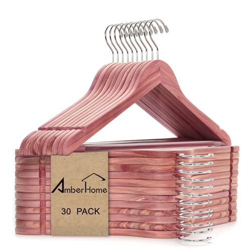 30 Pack Natural Red Cedar Wooden Suit Coat Hangers... (30 Count | Red)