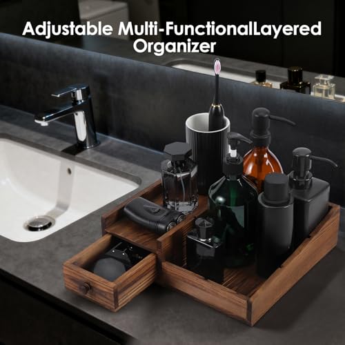 Bathroom Counter Organizer, Cologne Organizer for Men, Desk Storage | Perfume Organizer, Cologne Stand, Dresser Organizer, Mens Bathroom Decor, Men Gifts, Adjustable Partition