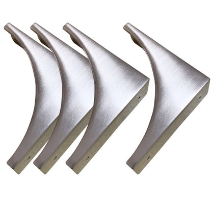 Corner Guards, Metal Corner Protectors for Furniture, Vintage Decorative Corner Guards for Box Table Doors Wood Furniture Edge Cover Safety Guard Pack of 4 Brushed Silver Finish Corner