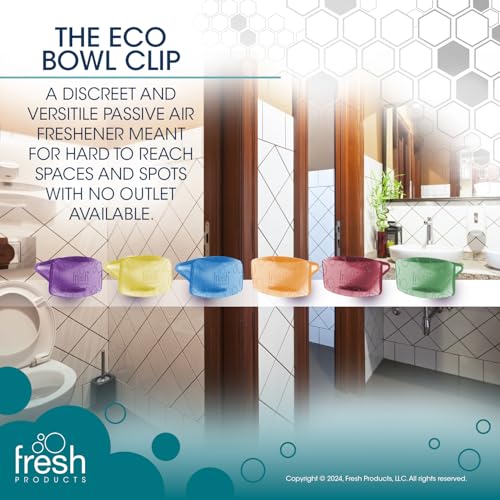Fresh Products Toilet Bowl Eco Bowl Clip 2.0 Toilet Bowl Air Freshener - Sample Pack (8 Scents)