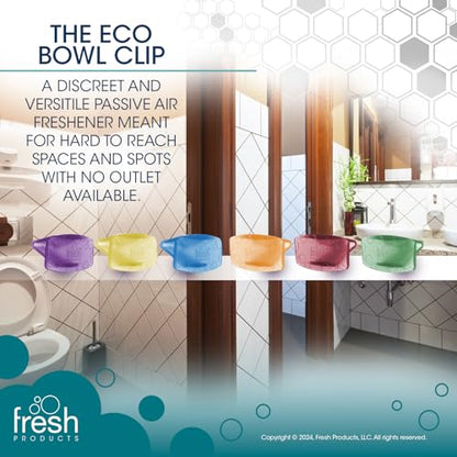 Fresh Products Toilet Bowl Eco Bowl Clip 2.0 Toilet Bowl Air Freshener - Sample Pack (8 Scents)