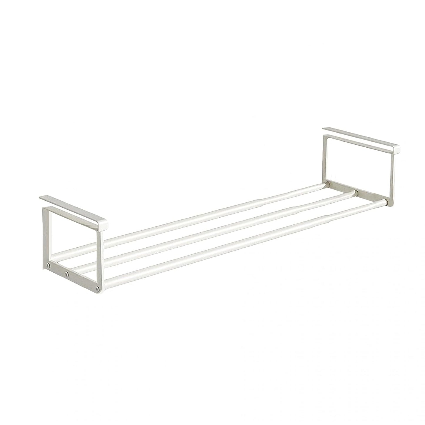 Expandable Shoe Rack Organizer - Adjustable Shoe Rack & Under Cabinet Shelf - for Shoe or Clothing Storage and Organization, Under Shelf Storage (White,1 Pcs)