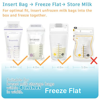 Breastmilk Storage Container with L Shaped Divider...