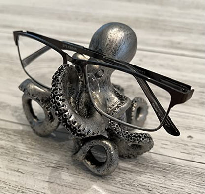 Top Brass Whimsical Octopus Figurine / Eyeglasses Holder Stand - Fun Glasses Keeper