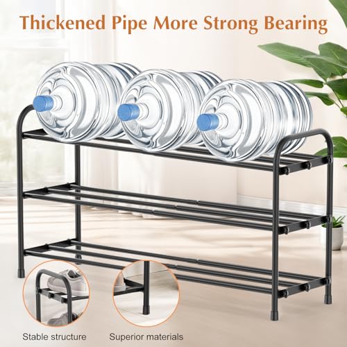 INSMART 3-Tier Expandable Shoe Rack, Stackable and Adjustable Shoes Organizer Storage Shelf, Sturdy and Durable Metal Structure Free Standing Shoe Rack for Closet Entryway Doorway