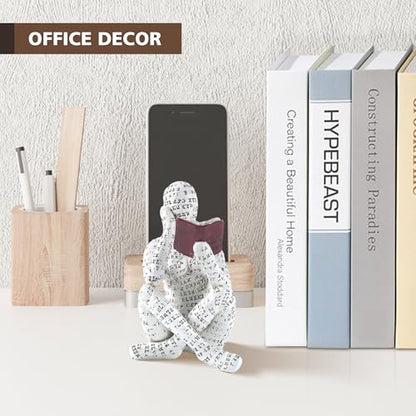 Home Decor Pulp Reading Women Thinker Statue Aesthetic Sculpture Room Decor Modern Abstract Decoration on Shelf Table Desk for Living Room Office Bedroom A