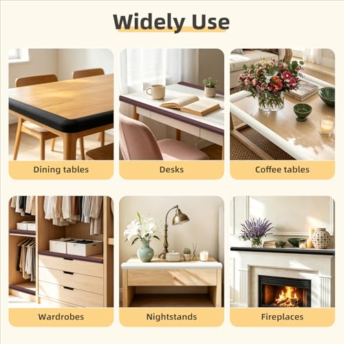 Corner Protector Baby, Baby Proofing Edge Corner Protector, Soft Foam White | Waterproof Foam Cushion with Adhesive Tape ,Corner Protector for Fireplace, Table, Stair, Cabinet (6.6ft Edge + 4 Corners)