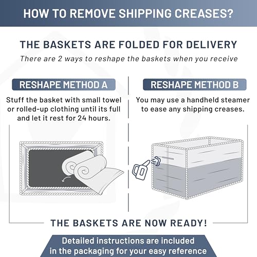 11.8"x8"x4.5” Storage Baskets for Shelves 3 Pack | Cotton Rope Woven Small Baskets for Organizing | Small Storage Bins for Nursery, Bathroom, Closet, Cube Shelf, Decorative, Gift Basket