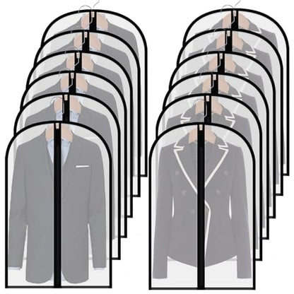 Suit Bags for Closet Storage, 40" Garment Bag for Hanging Clothes | Sturdy zippers with stoppers prevent runaway sliders. Protect coats from dust & pet hair. Clear,breathable and washable bags