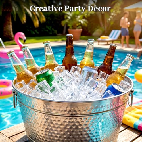 100 PCS Clear Fake Ice Cubes, 1x1x0.8Inch Acrylic Ice Vase Fillers | Table Centerpiece Photography Accessories Food Props, Table Scatter Decoration