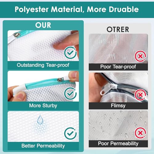 6pcs Laundry Bag Mesh Wash Bag Mini Washing Machine Underwear Washing Bag Zipper Wash Bags Protecting Wash Bag Foldable Laundry Pouch for Home Travel Laundry Room Bag Bra
