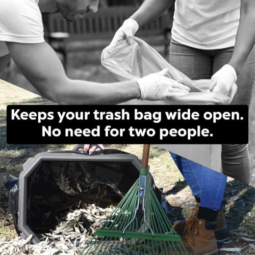 Medium SnapRing Trash Bag Holder | Portable Garbage Opener Frame for 5–30 Gallon Grocery Recycling Bags, Indoor Cleanup Organizer