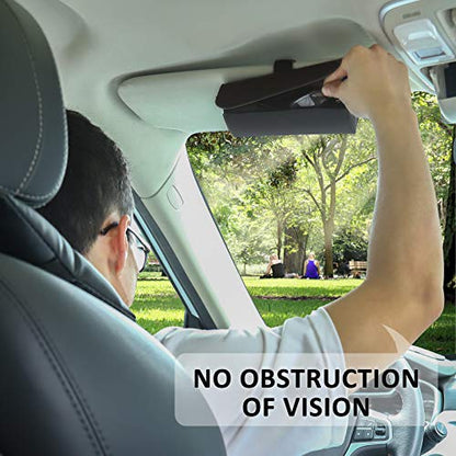 Accmor Glasses Holder for Car Sun Visor, 2 Pack Vehicle Sunglasses Holders Case with Hidden Magnetic Closure, Universal Fit Leather Auto Eyeglasses Organizer Box Eyeglass Hanger Clip Car Accessories