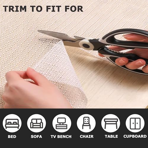 Non Slip Rug Pad Grippers - 5x6.5 Ft for Hardwood Floors, Mattress Slide Stopper Thick Carpet Pads Gripper for Tile Floors,Rug Grip for Area Rug,Sofa,Bed,Chair,Cushion Keep Your Rugs Safe and in Place