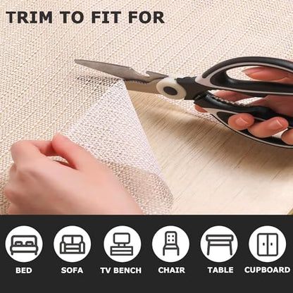 Non Slip Rug Pad Grippers - 5x6.5 Ft for Hardwood Floors, Mattress Slide Stopper Thick Carpet Pads Gripper for Tile Floors,Rug Grip for Area Rug,Sofa,Bed,Chair,Cushion Keep Your Rugs Safe and in Place