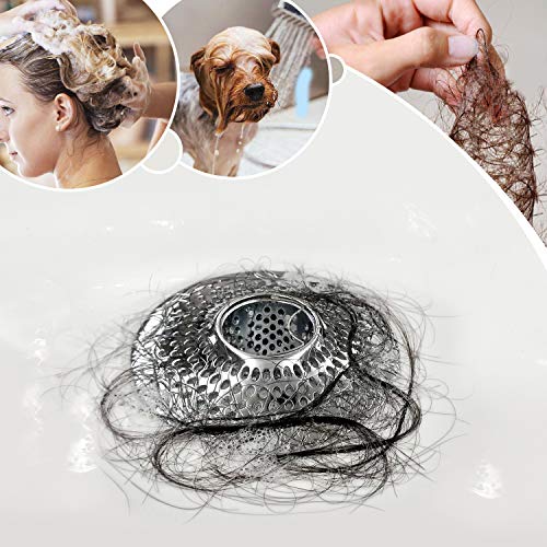 LEKEYE Drain Hair Catcher/Bathtub Shower Drain Hair Trap/Strainer Stainless Steel Drain Protector(Patented Product) | Stainless Steel