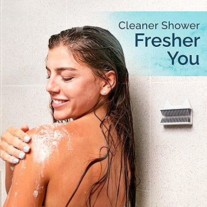Shower Hair Catcher for Wall – Hair Collector for Shower & Tub, Shower Hair Trap Keeps Loose Hair Off Shower Wall & Out of Drain, Reusable Hair Catcher for Shower Wall, 3M Adhesive