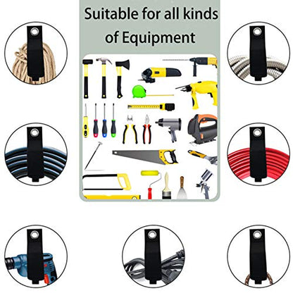 Zkptops 12Pcs Extension Cord Holder Organizer Heavy Duty Storage Straps Large 13 Inch (Unfolded) Cord Strap Wrap Hanger Garage Hooks Organization Essentials Extension Storage Wrap for Cable Hose Tools