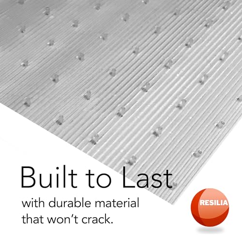 RESILIA Low-Pile Carpet Runner - Non Slip Carpet & Rug Protection, Washable Clear Vinyl Floor Runners, 27 Inches Wide x 25 Feet Long, Made in The USA