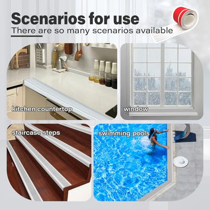 JZHLLA Dog Cat Scratching Windows Sill Protector，Rubber Anti Scracting from Dog Cats for Home Furniture Edge Protection Flexible Rubber L-Type 4x1.6inch Non Slip Cuttable(78.7" White)