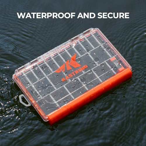 KastKing HyperSeal Waterproof Tackle Box, 3600 Tackle Trays | Fishing Tackle Box Organizer with Removable Dividers, Lure Box and Terminal Tackle Storage, Fishing Gear, 1 Pack