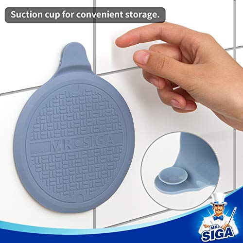 MR.SIGA Silicone Bathtub Stopper, Drain Stopper for Shower, Sink, 3 Pack | 13 cm/5.1" diameter bathtub drain stopper, silicone drain plug