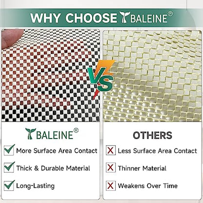 BALEINE Non Slip Rug Pad Rug Gripper for Hardwood Floors, Extra Thick Non Slip Mat Under Carpet (8'x10')