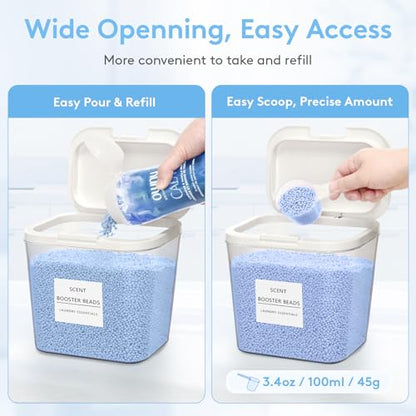 Lifewit Laundry Pods Container with Pop-up Lid, 0.72+0.5 gal, 3 Pcs | Coffee Pod, K-Cup Storage, Laundry Room Organization, Dryer Sheet Holder for Washing Powder Detergent