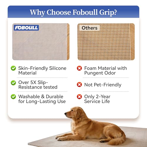 Strong Rug Pad Gripper, 5X Non-Slip Power, Grips Help Keep Area Rugs Safe and in Place, Slip and Skid Resistant Pads for Hard Floors, Under Carpet Mat Cushion and Hardwood Protection 3x5 FT