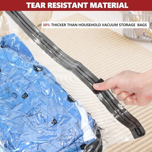 Vacuum Seal Bags for Clothing Travel and Home Storage, Travel Vacuum Bags with Electric Pump, Space Saver Compression Packing Cubes for Luggage Suitcase Bedding Blankets Clothes, 12 Combo