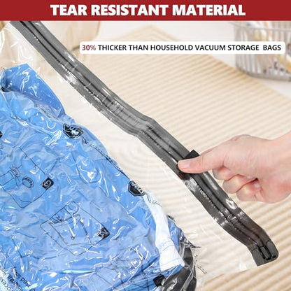 Vacuum Seal Bags for Clothing Travel and Home Storage, Travel Vacuum Bags with Electric Pump, Space Saver Compression Packing Cubes for Luggage Suitcase Bedding Blankets Clothes, 12 Combo