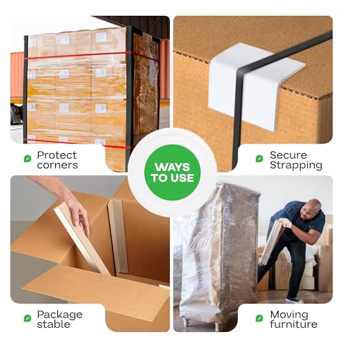 2” x 2” x 48” Cardboard Edge Protector (Pack of 20... (200 Count | White | Cardboard)