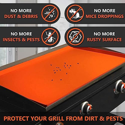 36" Silicone Griddle Mat for Blackstone 36 Inch Grill, Heavy Duty Food Grade Silicone Griddle Cover, Protect Your Grill from Dirt & Rust All Year Round