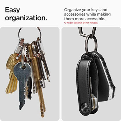 Spigen Valentinus Key Organizer, Compact Holder | Keychain, Keyring, Holds Up to 6 Keys - Black