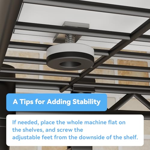 U16 Upgraded Washer Dryer Stacking Rack for Narrow Laundry Room | Metal Over Washer and Dryer Storage Shelves, Laundry Space Saver for Portable Dryer, 29.5"W x 23.6"D x 53.1"H, Black