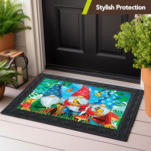 Briarwood Lane Outdoor Rubber Doormat Tray Floral Design