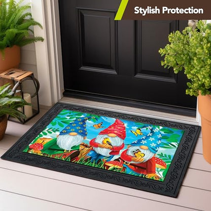 Briarwood Lane Outdoor Rubber Doormat Tray Floral Design